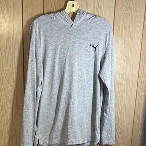 Puma Men's Light Gray Hoodie
